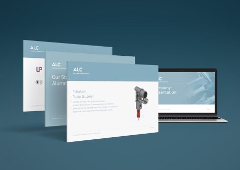 Presentation and deck design slides coming from a laptop