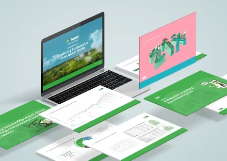 Presentation and deck design on a laptop